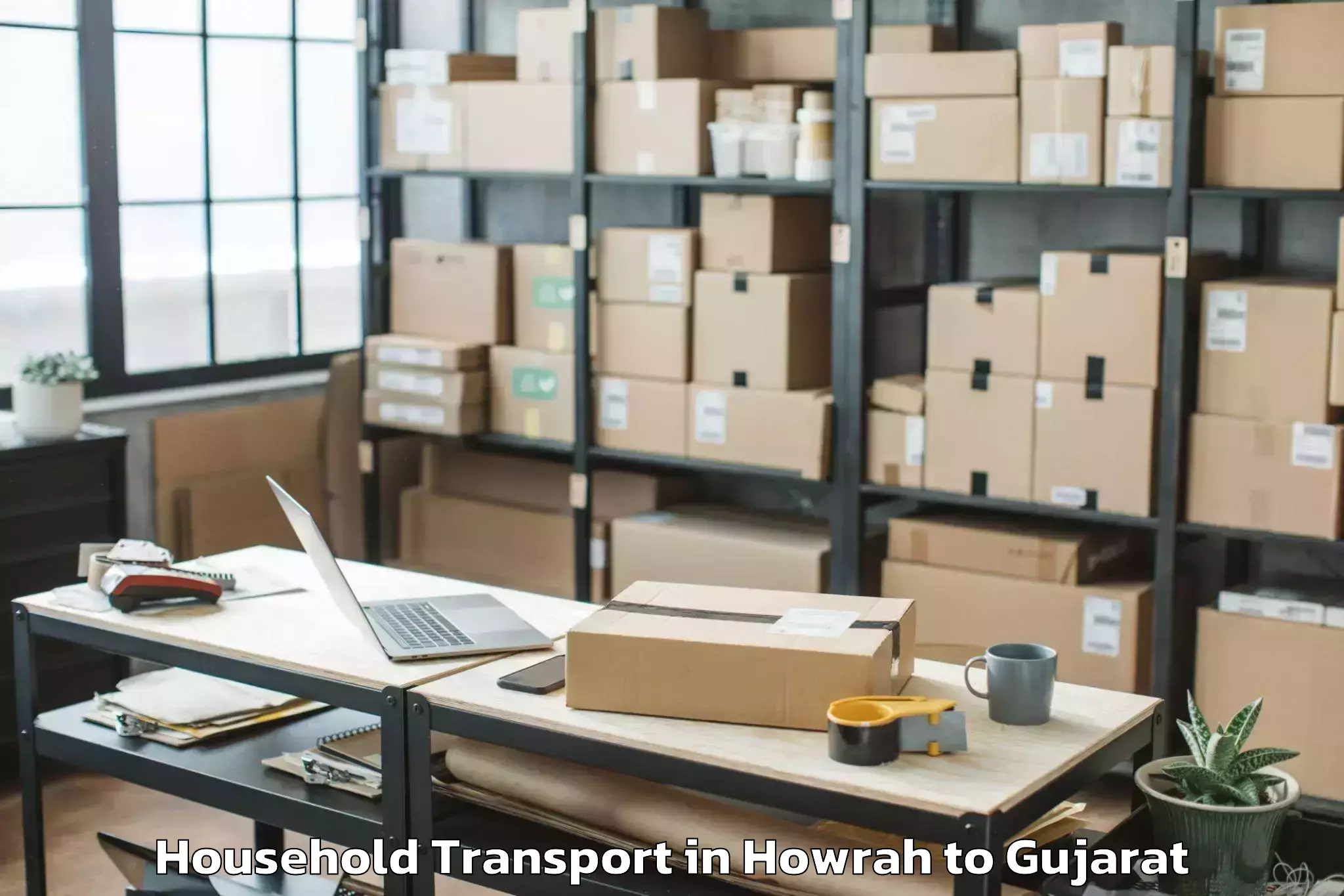 Book Howrah to Limbdi Household Transport